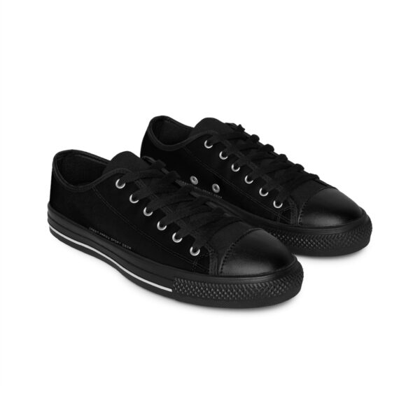 Pair of G.A.S.G | Exclusive Men's Sneakers | Black Edition. View from the front left.