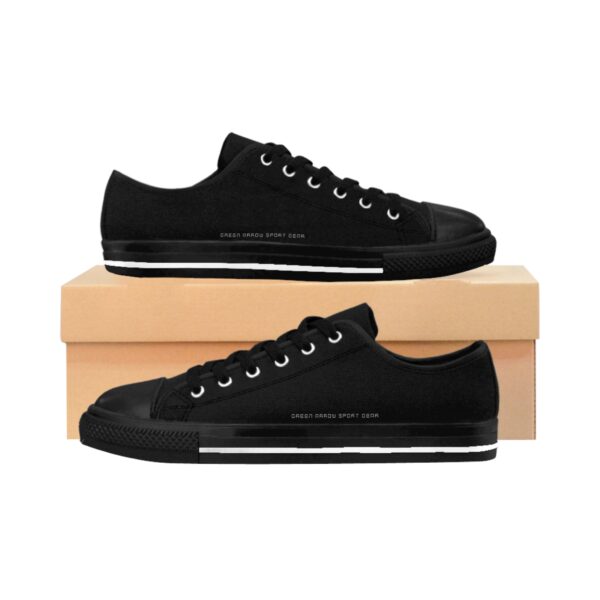 Pair of G.A.S.G | Exclusive Men's Sneakers | Black Edition. Side view.